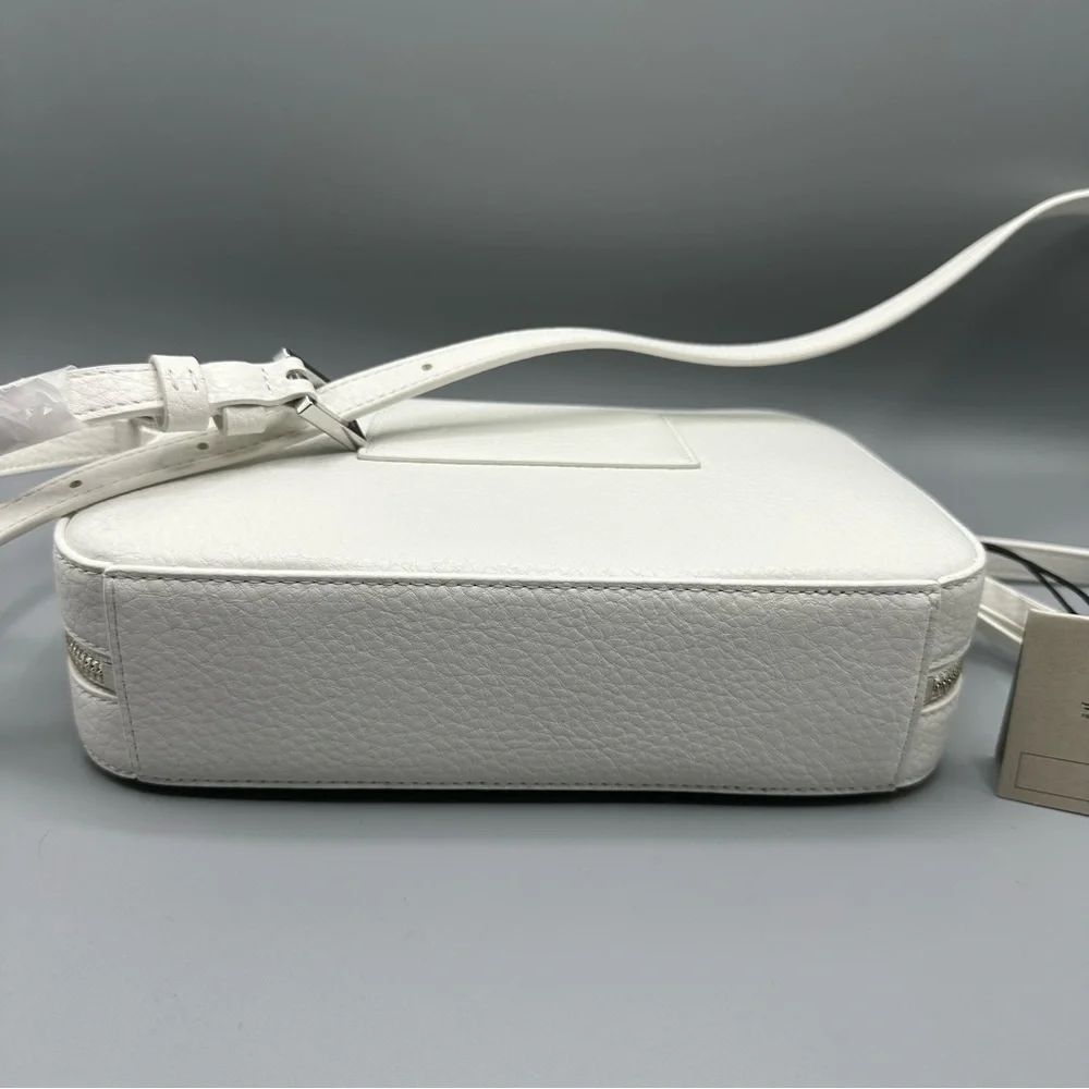 AllSaints Leather White Camera Crossbody Bag